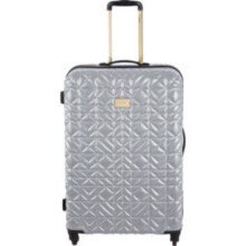 Silver tone suitcase