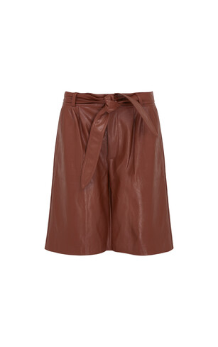 gouden label leren shorts voor dames
