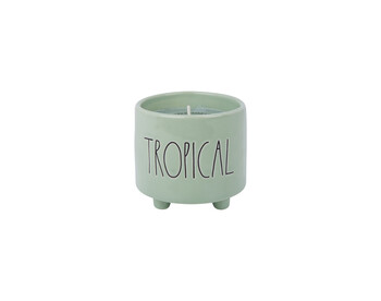 FI4564 Rae Dunn Tropical Green Ceramic Scented Candle 6428