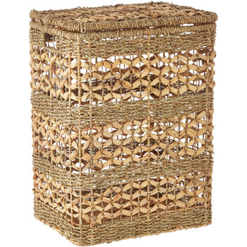 brown woven laundry basket