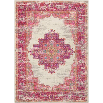 Cream and Multicoloured Rug