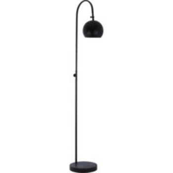 Black overswing round shae floor lamp
