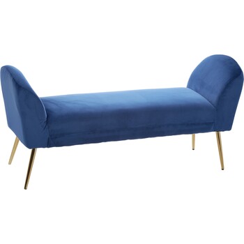 HS Blue Velvet Bench