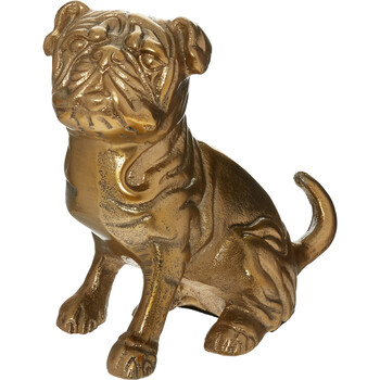 gold tone metallic pug ornament