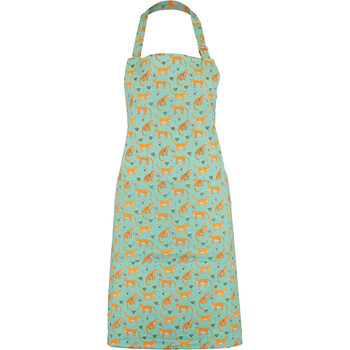 Green Leopard Print Apron