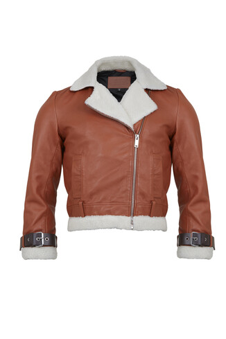 FI4644 TK MAXX TAN LEATHER JACKET 425