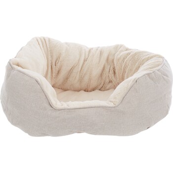 HS Grey Faux Fur lined dog bed
