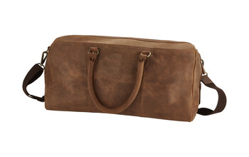 FI4671 TK Maxx brown leather travel bag 0586