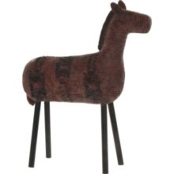 Burgundy red horse ornament