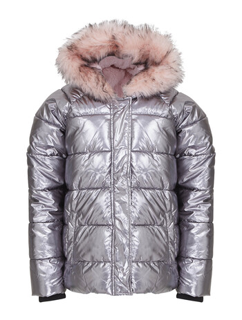 kids zilver puffer jas