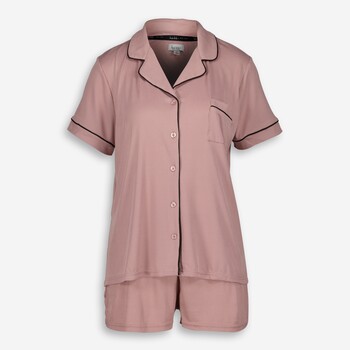 Roze Ribbed Pyjama Set