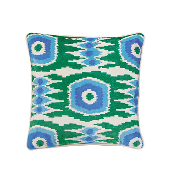 blauw & groen abstact kussen